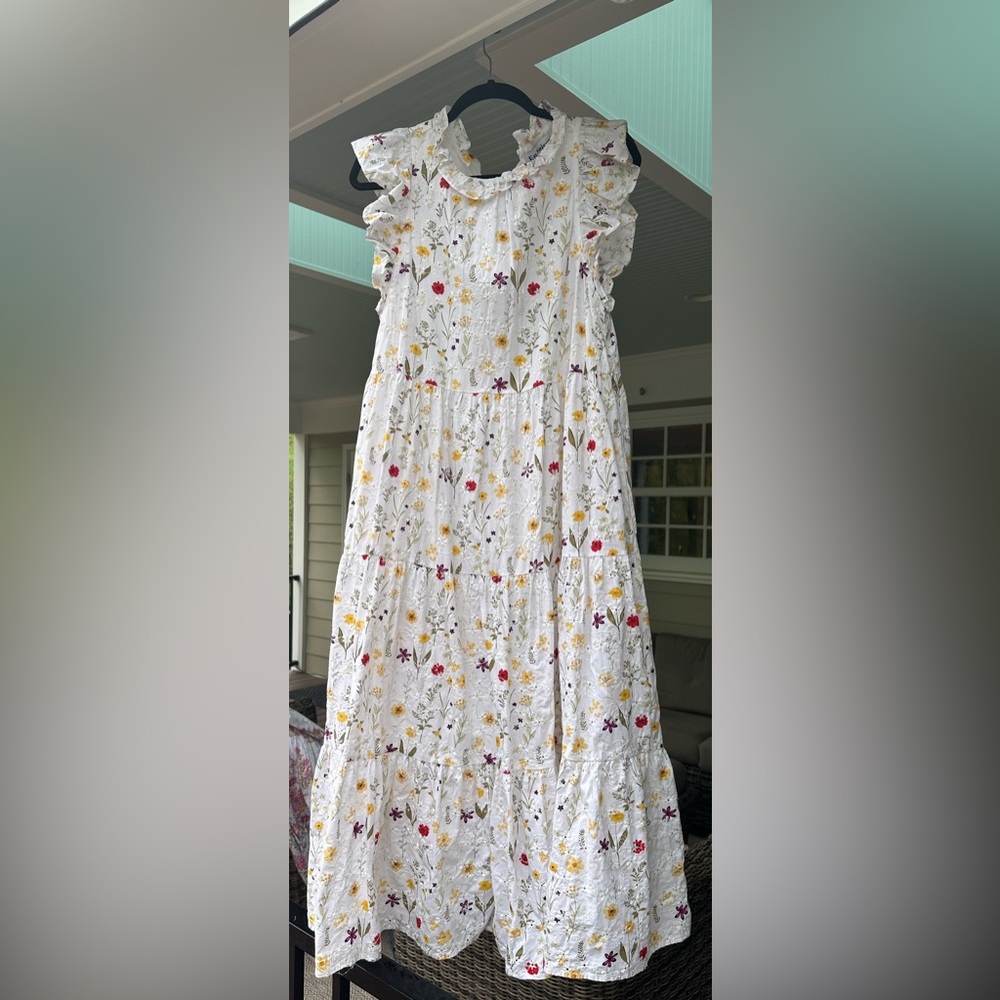 Floral White Dress